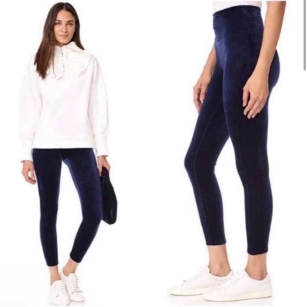 SPANX Velvet High Rise Royal Blue Leggings Size M/M